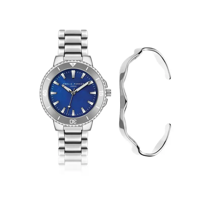 Orologio con bracciale da donna Amelia Parker Aquelle Link