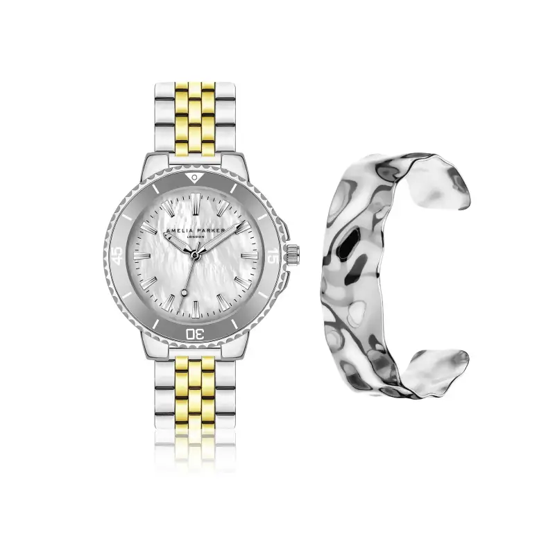 Orologio con bracciale da donna Amelia Parker Clayne Link