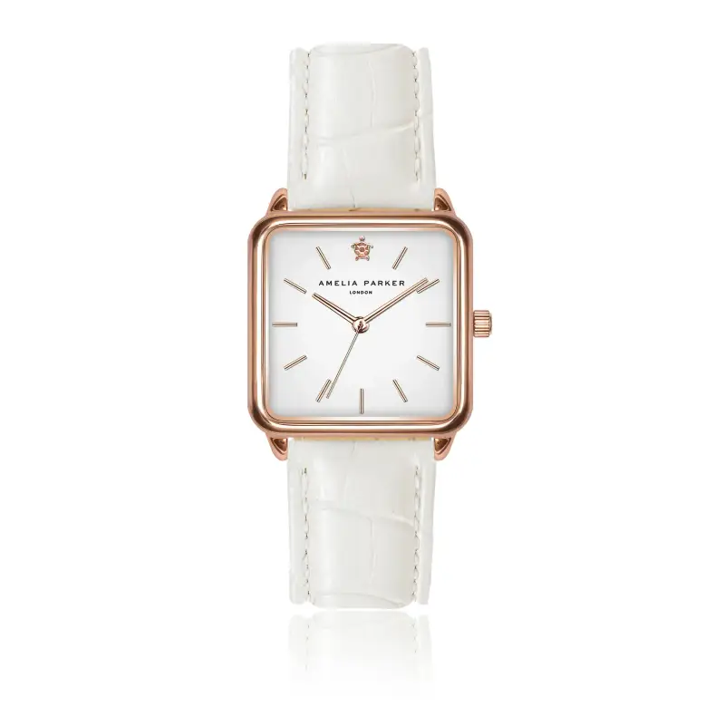 Orologio da donna Amelia Parker Bay White Croco