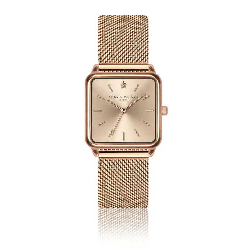 Orologio da donna Amelia Parker Gold Plaza Mesh
