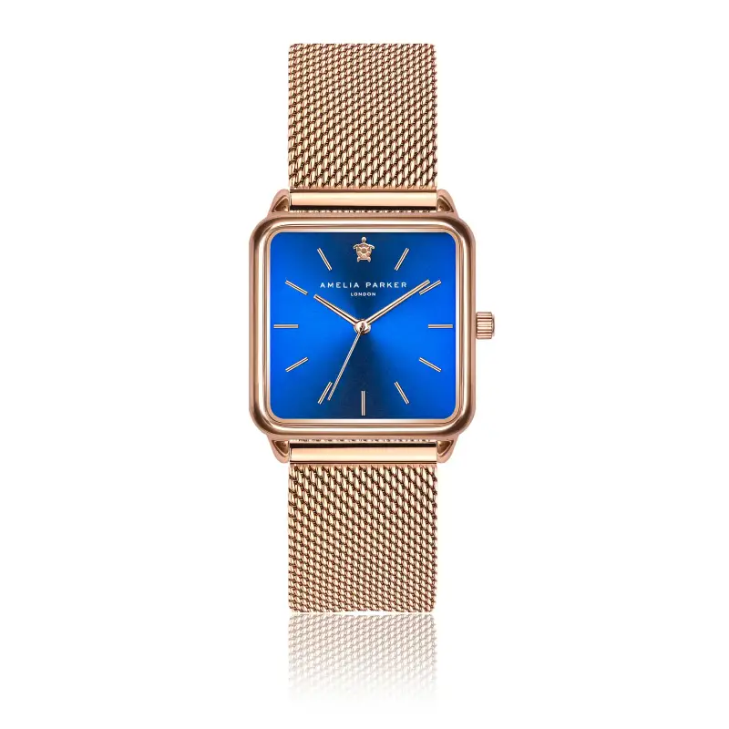 Orologio da donna Amelia Parker Pacific Ocean Rose Gold Mesh