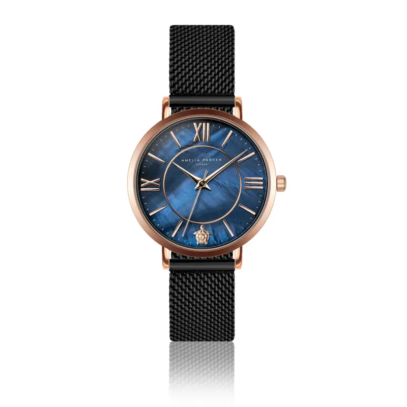 Orologio da donna Amelia Parker Petite Blue Black Mesh