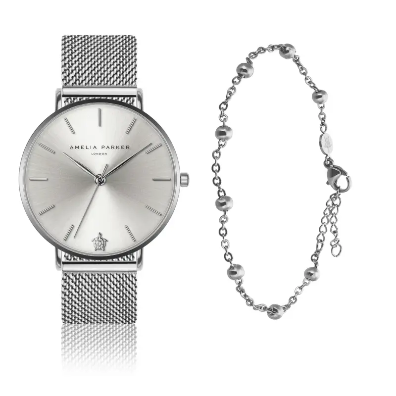 Orologio e bracciale da donna Amelia Parker Capsule Grey