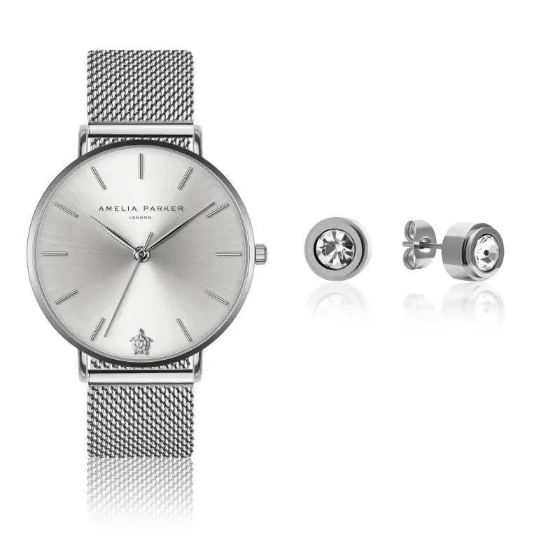 Orologio e bracciale da donna Amelia Parker Capsule Grey