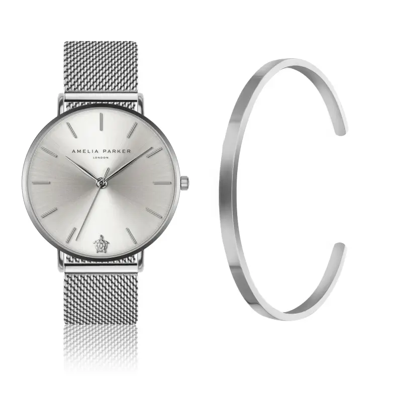 Orologio e bracciale da donna Amelia Parker Capsule Grey