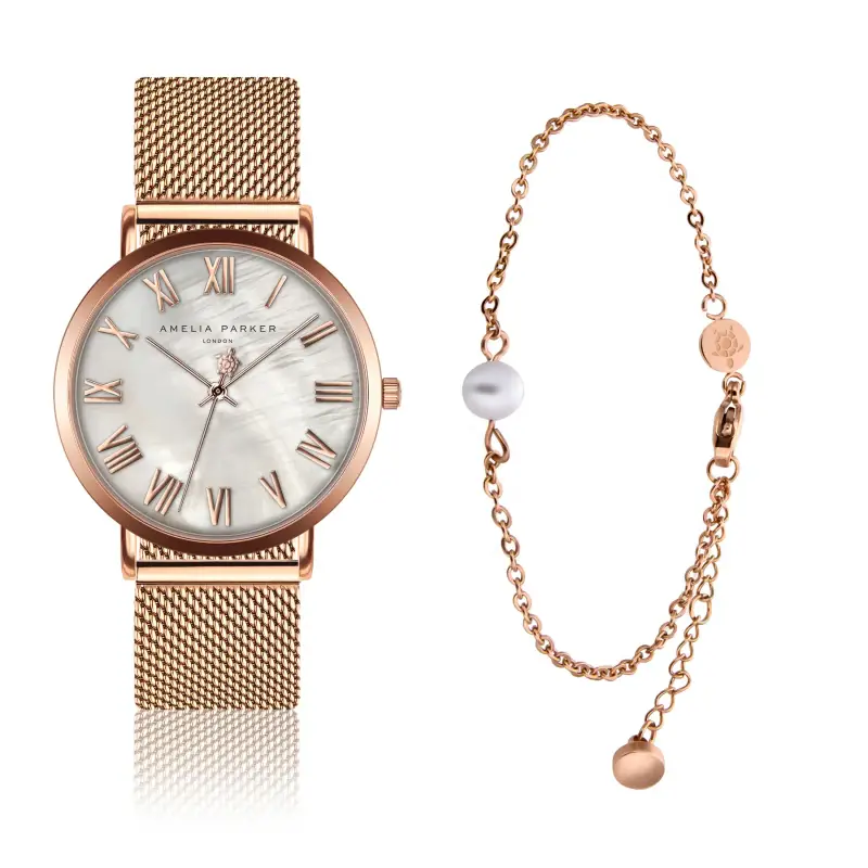 Orologio e bracciale da donna Amelia Parker Classique