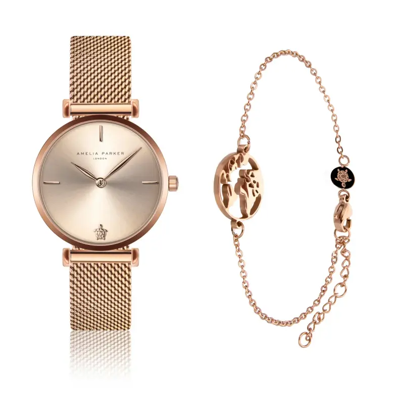 Orologio e bracciale da donna Amelia Parker Golde Shore