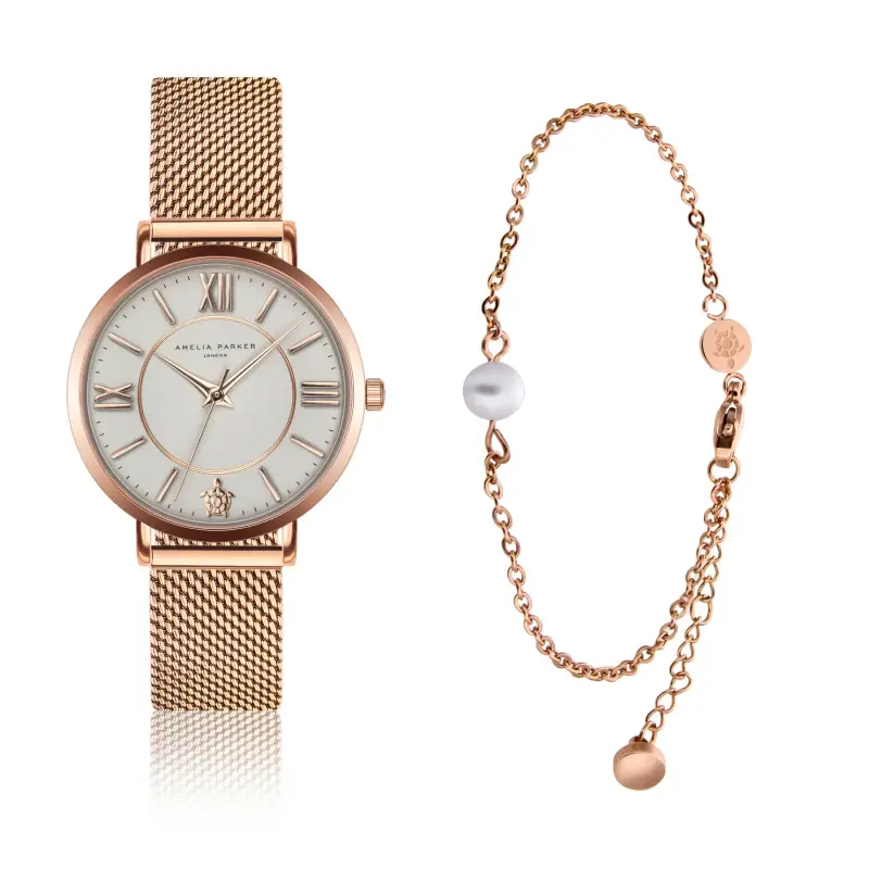 Orologio e bracciale da donna Amelia Parker Petite Classique