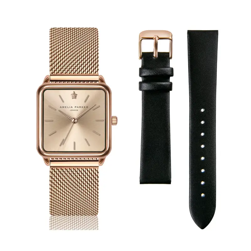 Orologio e cinturino da donna Amelia Parker Gold Plaza