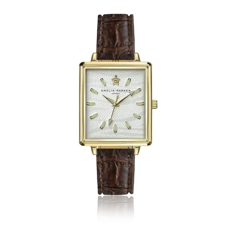 Orologio in pelle croco donna Amelia Parker Desert
