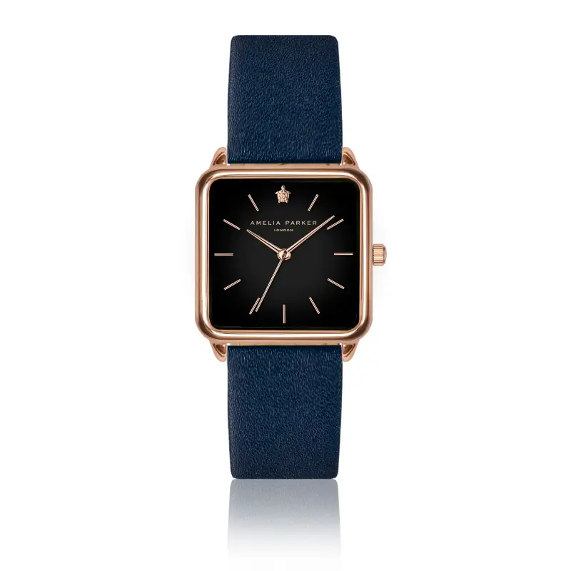 Orologio in pelle da donna Amelia Parker Night Plaza Dark blue