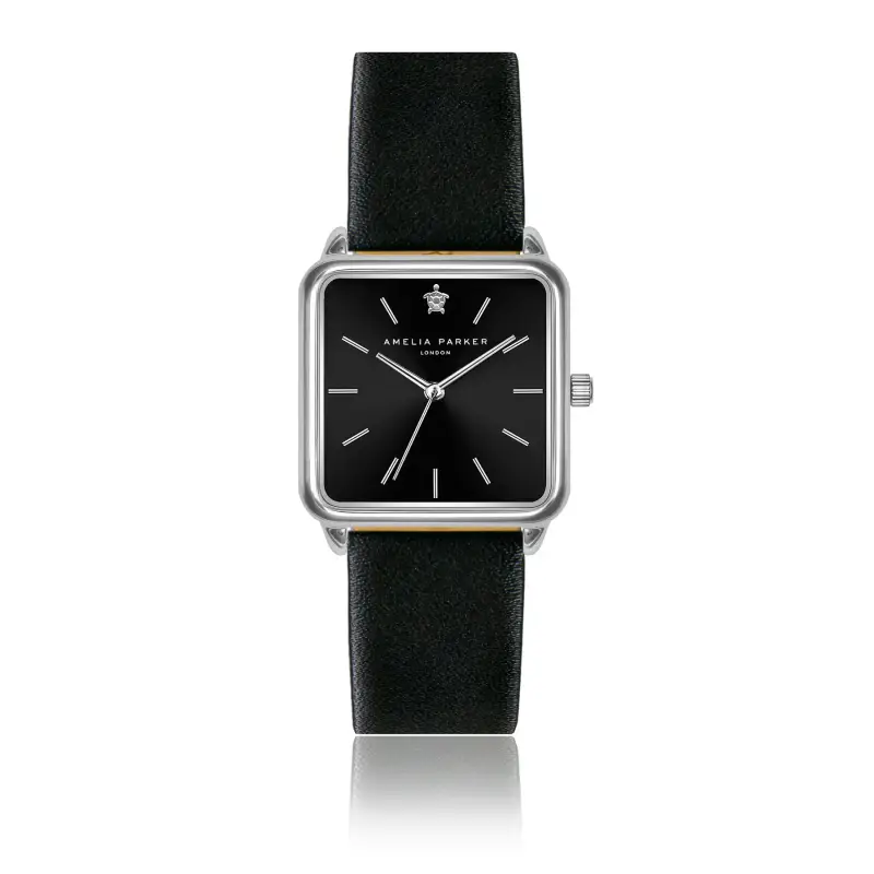 Orologio in pelle da donna Amelia Parker Night Voyage Black