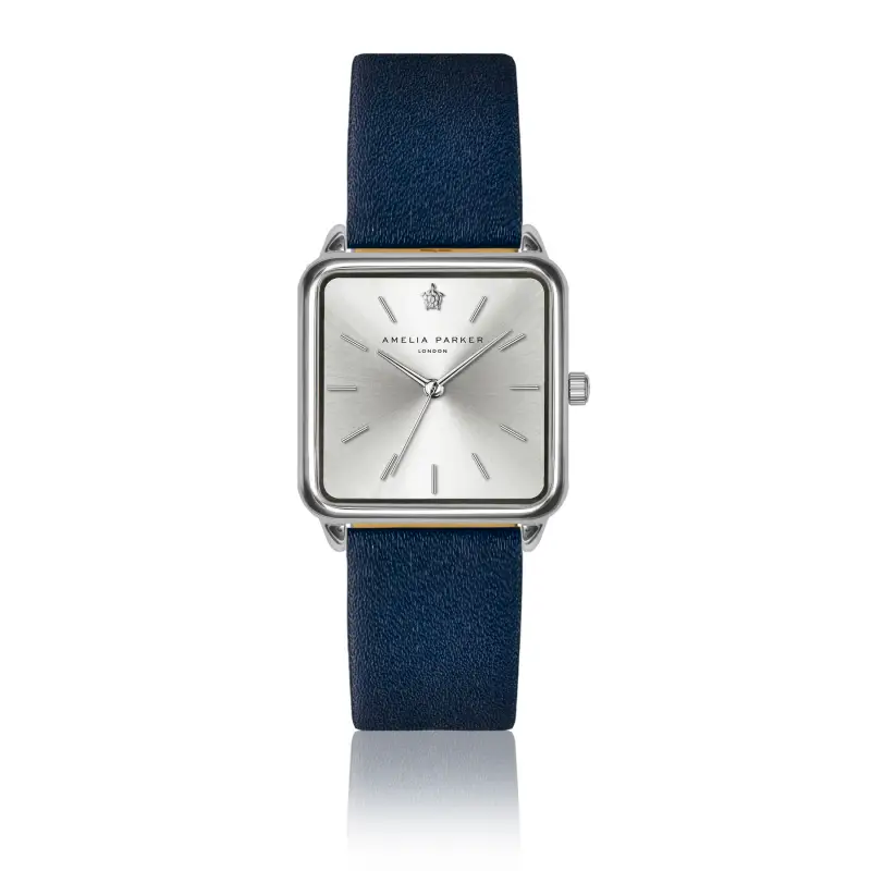 Orologio in pelle da donna Amelia Parker Plaza Dark blue