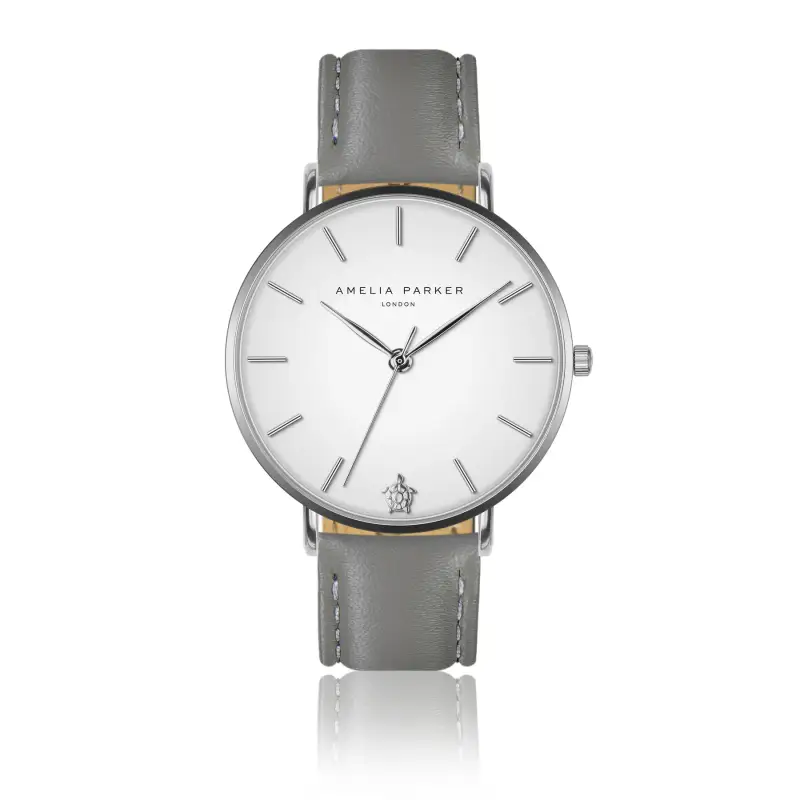 Orologio in pelle da donna Amelia Parker Pure Grey