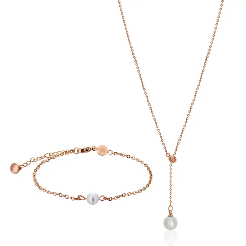 Set di collana e bracciale Amelia Parker Raindrop