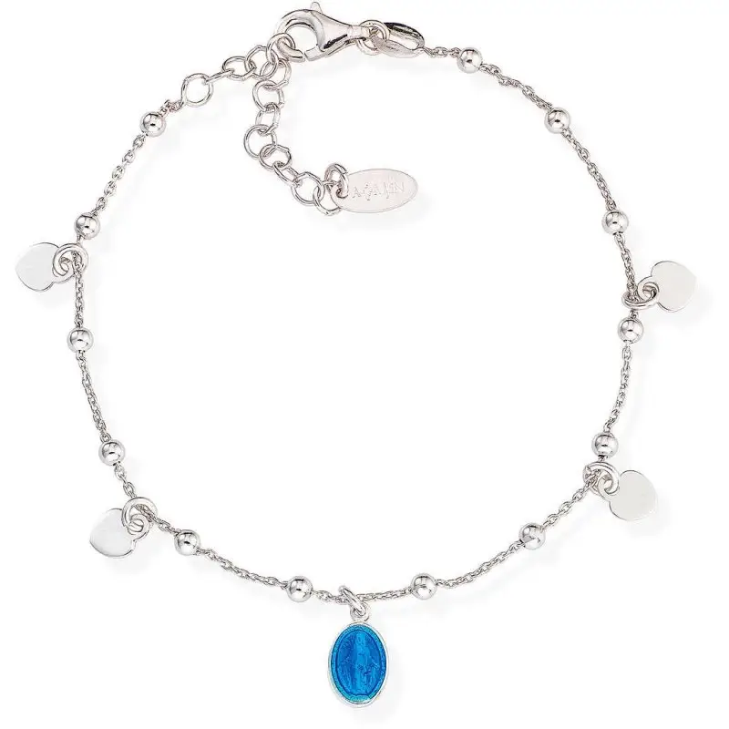 Bracciale Amen Da Donna In Argento E Smalto Blu - Brmshbbl