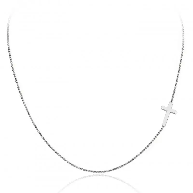 Collana Croce In Argento 925 - - Amen