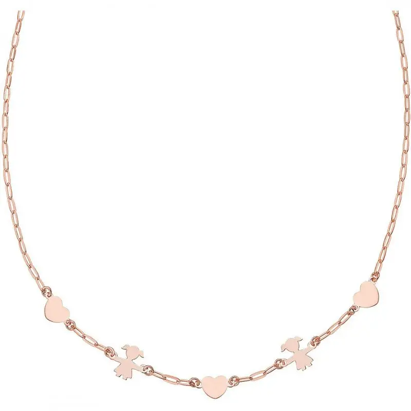 Collana Donna Gioielli Amen - Argento 925 - Cuore E Bambina