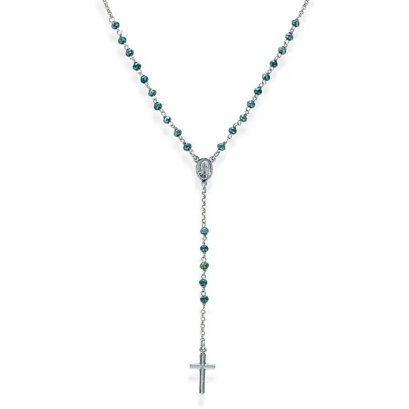 Collana Donna Gioiello Amen Rosari Con Crocifisso