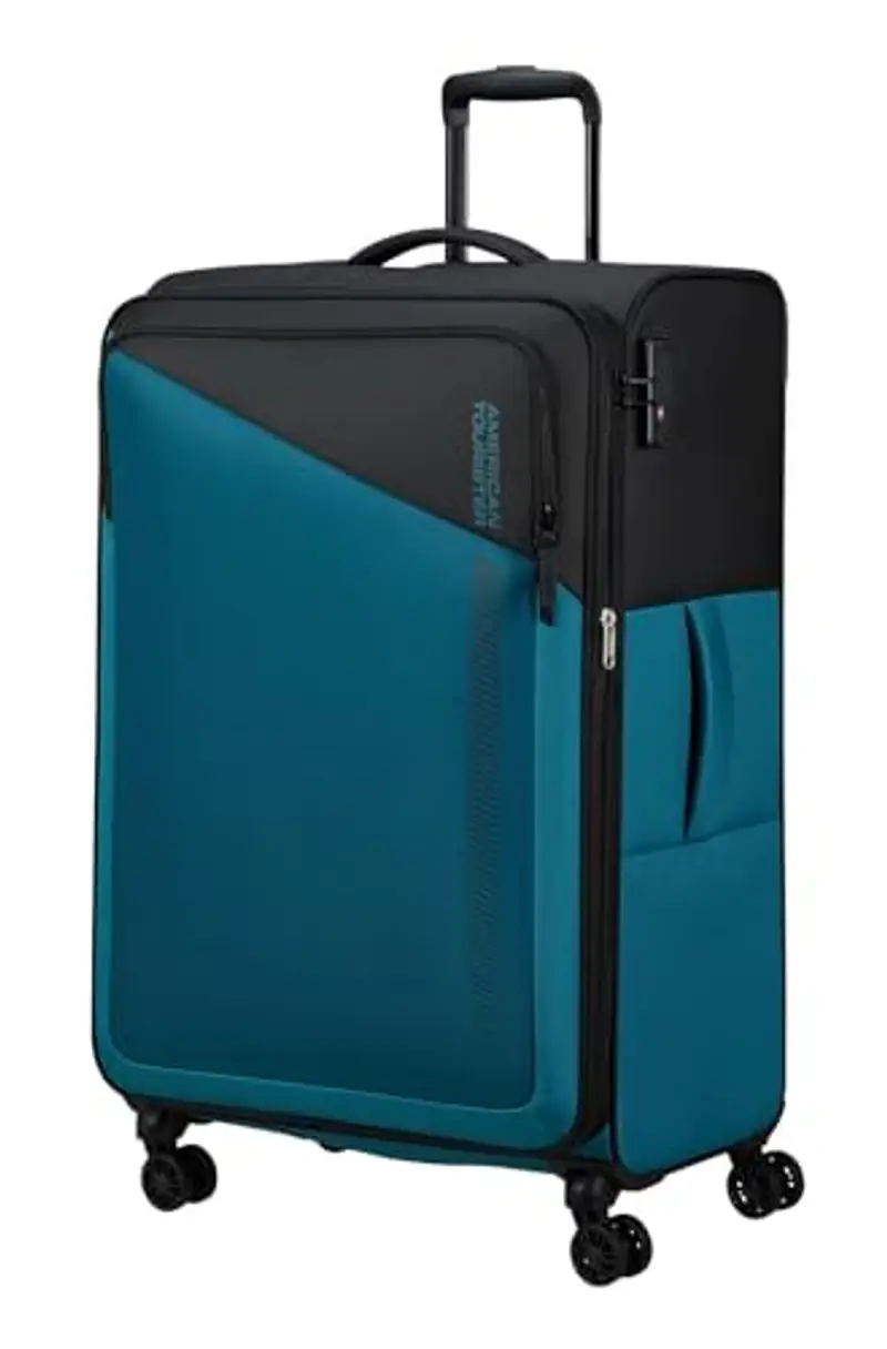 American Tourister DASH AMERICANO TORISTER DAMING - Spinner M, Suitcase espandibile, 66, 5 cm, 67/75 L, nero/blu miniatura 2
