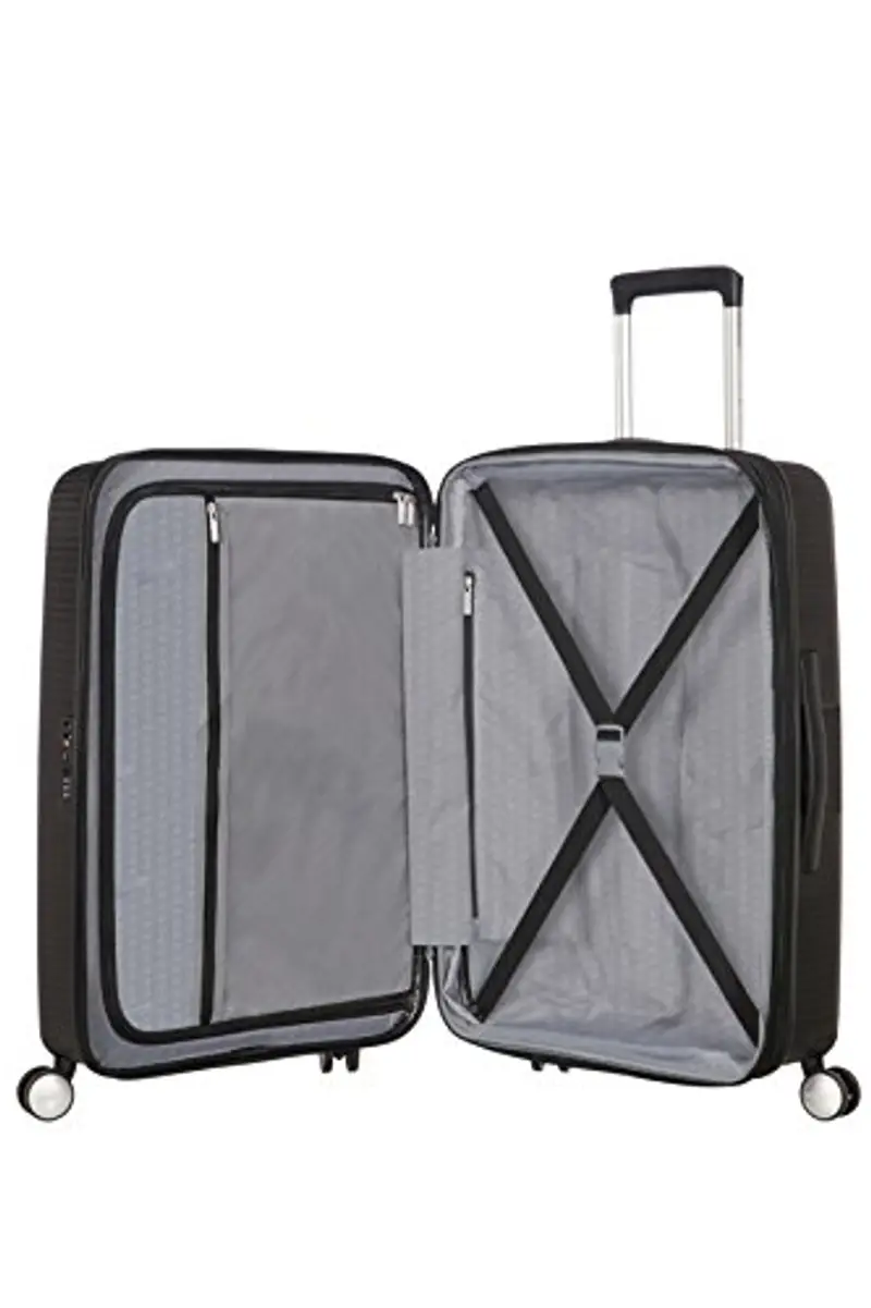 American Tourister Soundbox - Spinner M, Valigia, 67cm, 81 L, Nero (Bass Black) miniatura 2