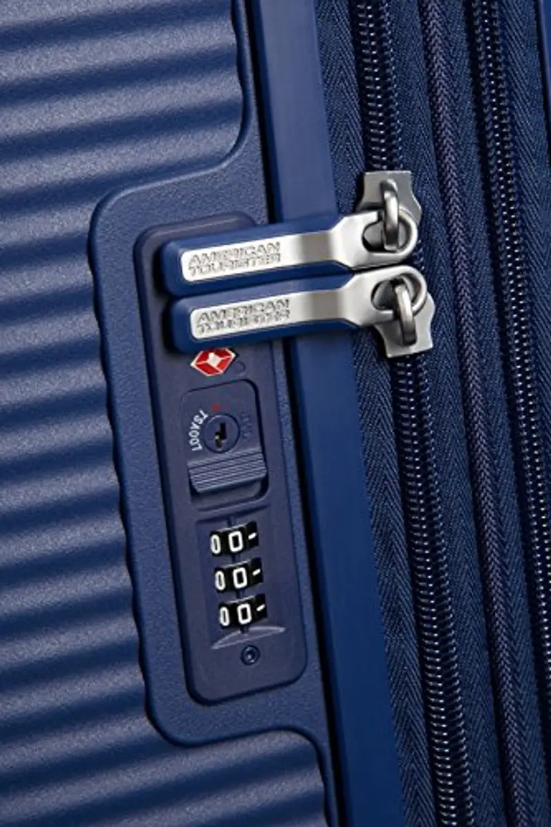 American Tourister Soundbox - Spinner S, Bagaglio a mano, 55cm, 41 L, Blu (Midnight Navy) miniatura 3