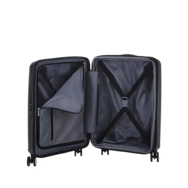 American Tourister Soundbox - Spinner S, Bagaglio a mano, 55cm, 41 L, Nero (Bass Black) miniatura 3