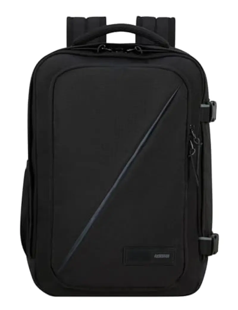 American Tourister Take2Cabin - Borsa da cabina Ryanair 25 x 20 x 40 cm, 24 L, 0,40 kg, bagaglio a mano, zaino da aereo S sottosella, nero (nero)