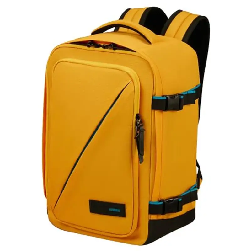 American Tourister Take2Cabin - Borsa da cabina Ryanair 40 x 25 x 20 cm, 24 L, 0,40 kg, bagaglio a mano, zaino aereo S sottosella, giallo (giallo)