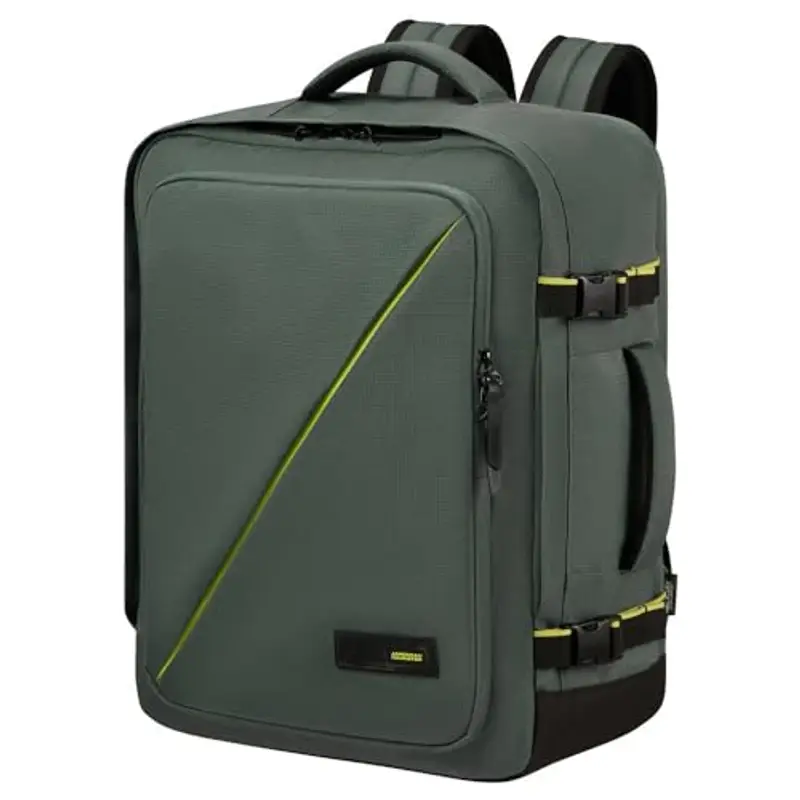 American Tourister Take2Cabin - Borsa da cabina Ryanair 40 x 25 x 20 cm, 24 L, 0,40 kg, bagaglio a mano, zaino aereo S sottosella, verde (Foresta scura)
