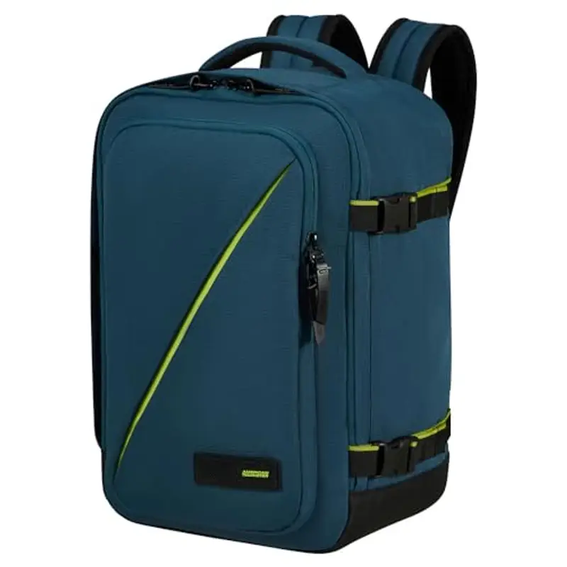 American Tourister Take2Cabin - Ryanair Borsa da cabina sotto il sedile, 25 x 20 x 40 cm, 24 L, Blu (Harbor Blue) miniatura 3