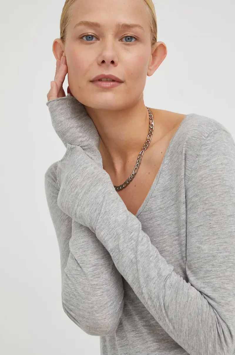 camicia a maniche lunghe Grigio