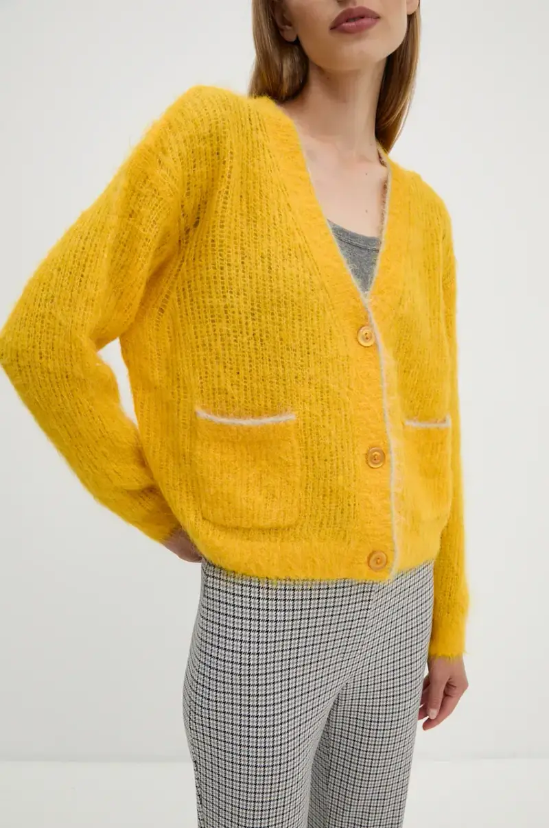 American vintage Cardigan Giallo 3991933 miniatura 4