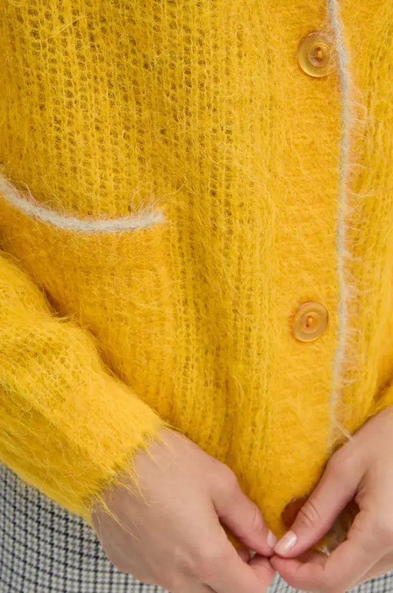 American vintage Cardigan Giallo 3991933 miniatura 5