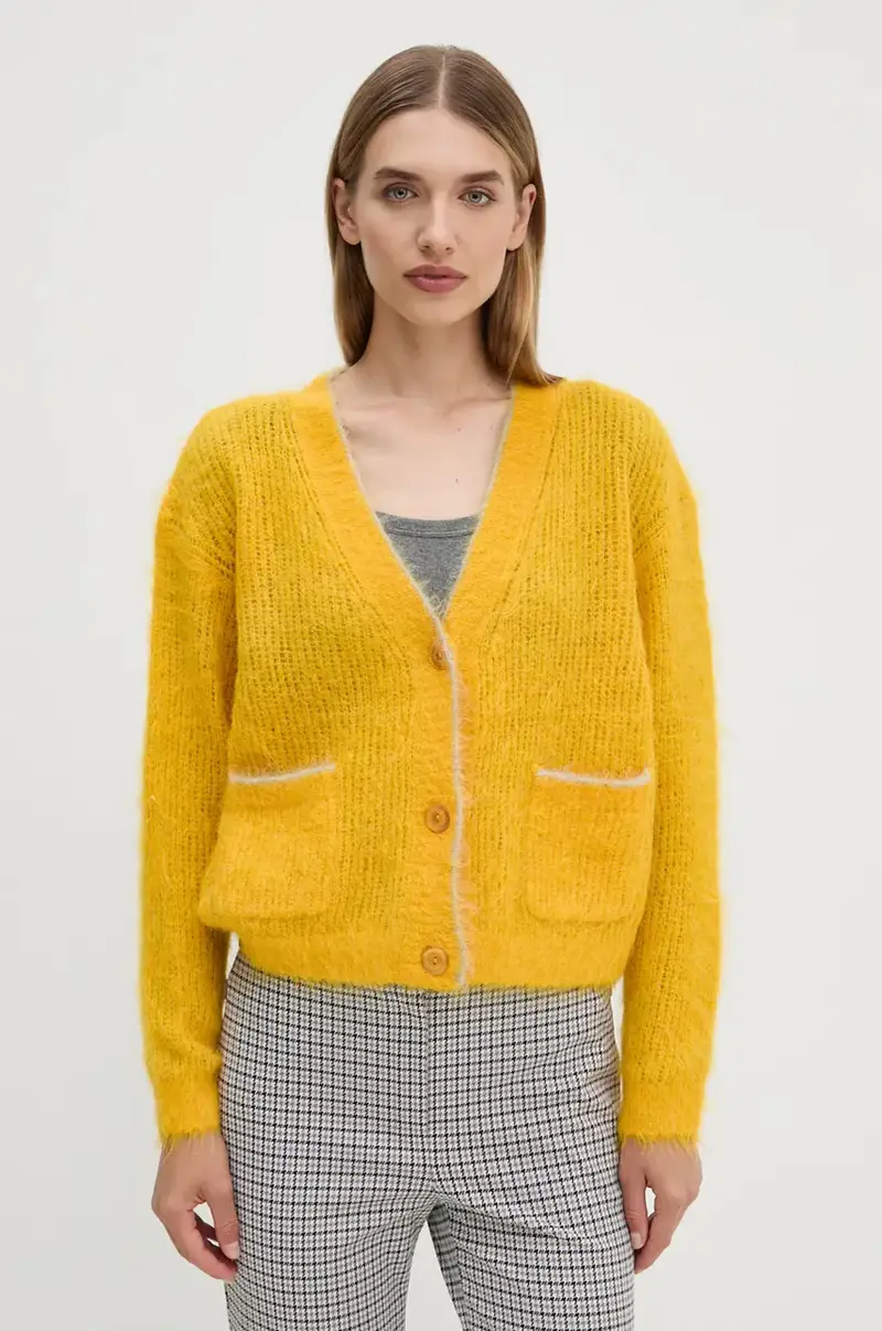 American vintage Cardigan Giallo 3991933