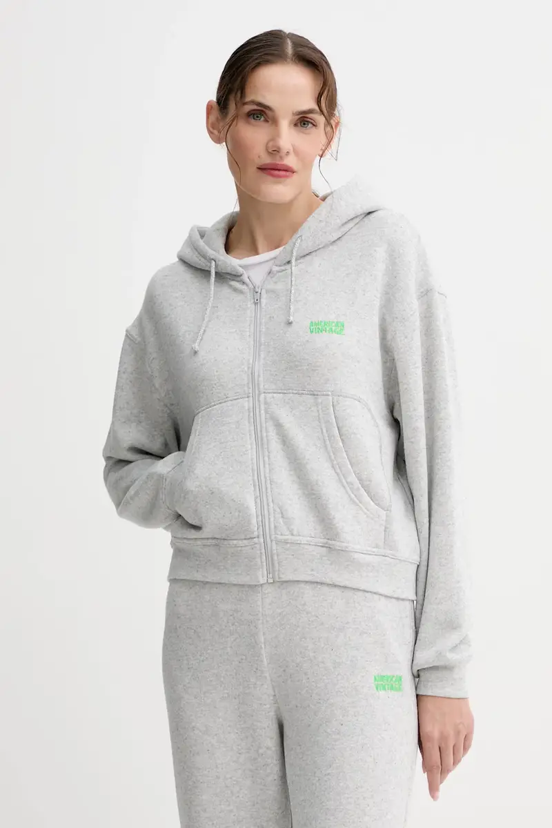 felpa donna colore grigio con cappuccio EVO03B