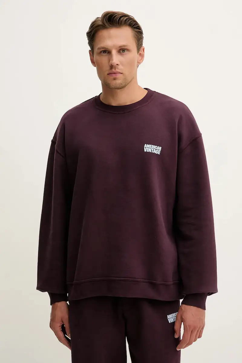 felpa in cotone uomo colore violetto MPLI03B