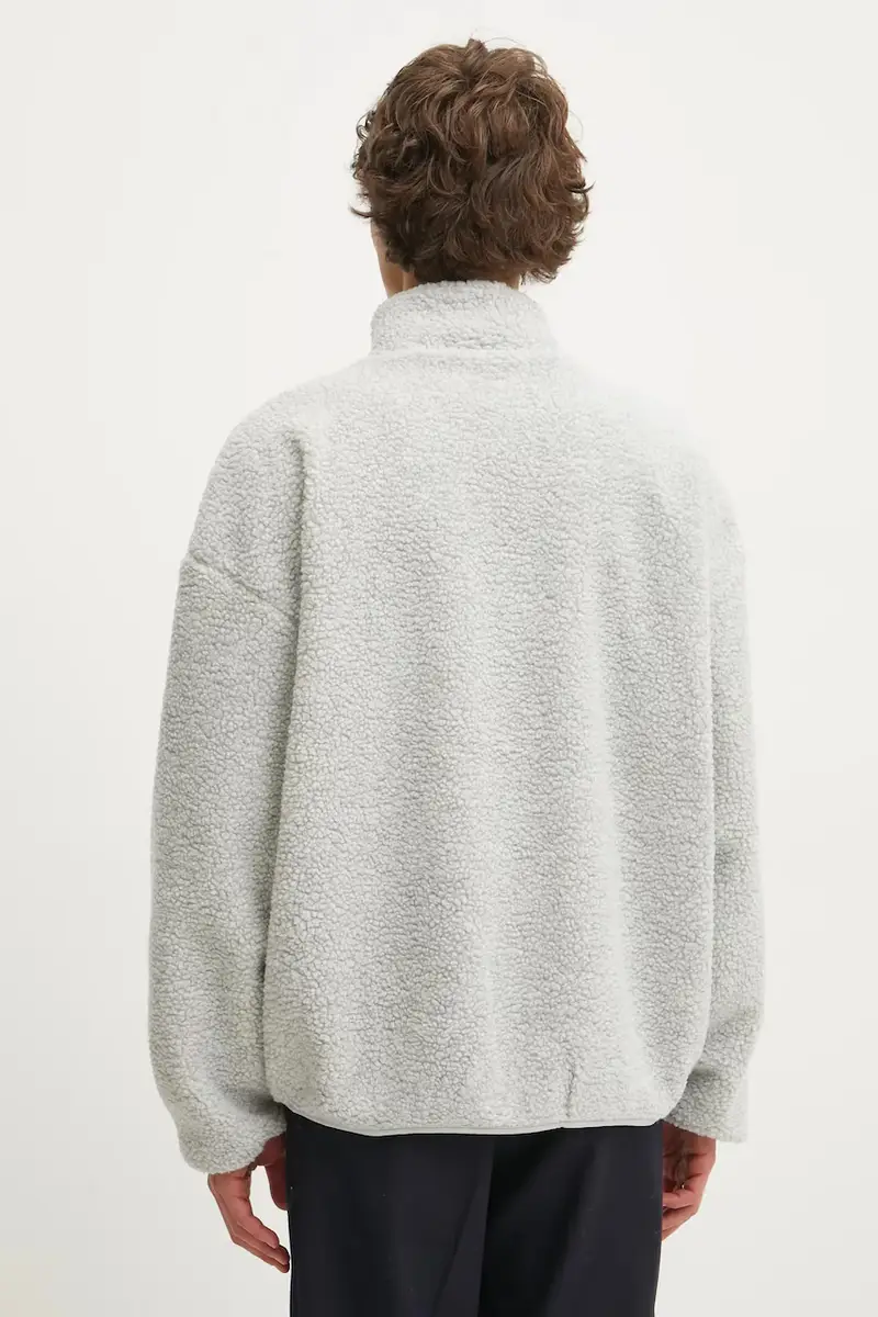 felpa in pile Grigio miniatura 3