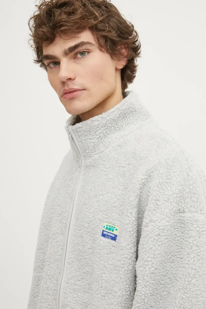 felpa in pile Grigio miniatura 4