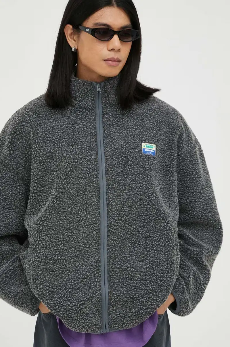 American Vintage Giacca grigia in poliestere riciclato