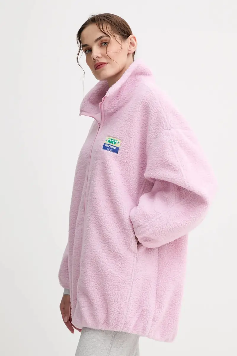 American Vintage Giacca rosa in fibra riciclata miniatura 4