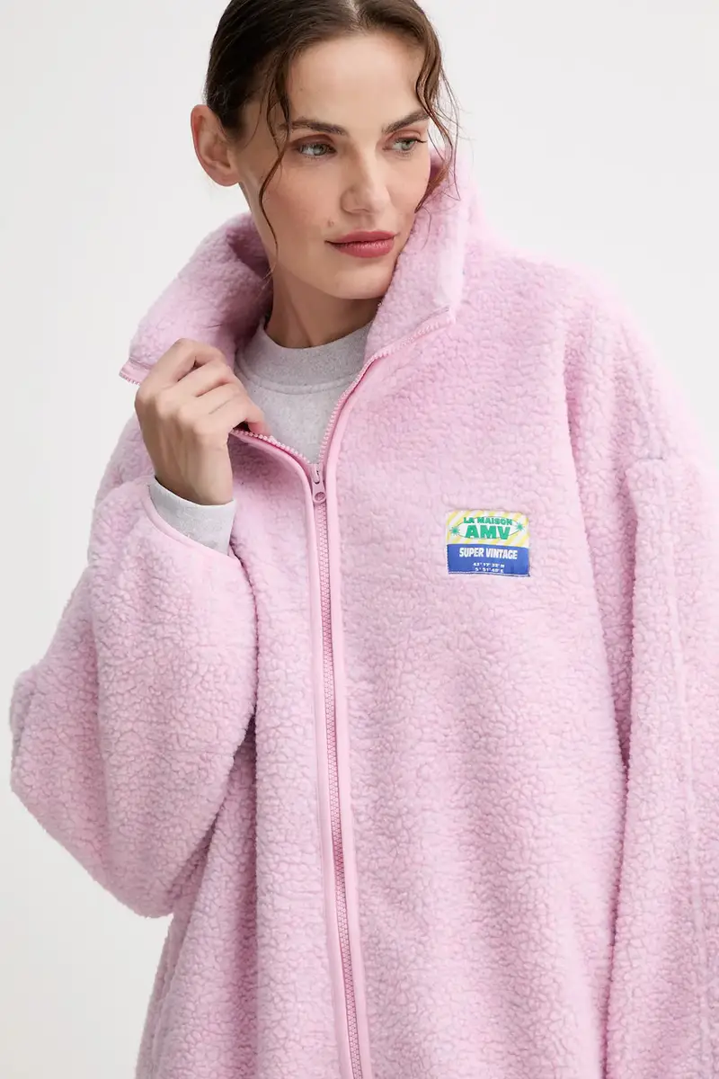 American Vintage Giacca rosa in fibra riciclata miniatura 5