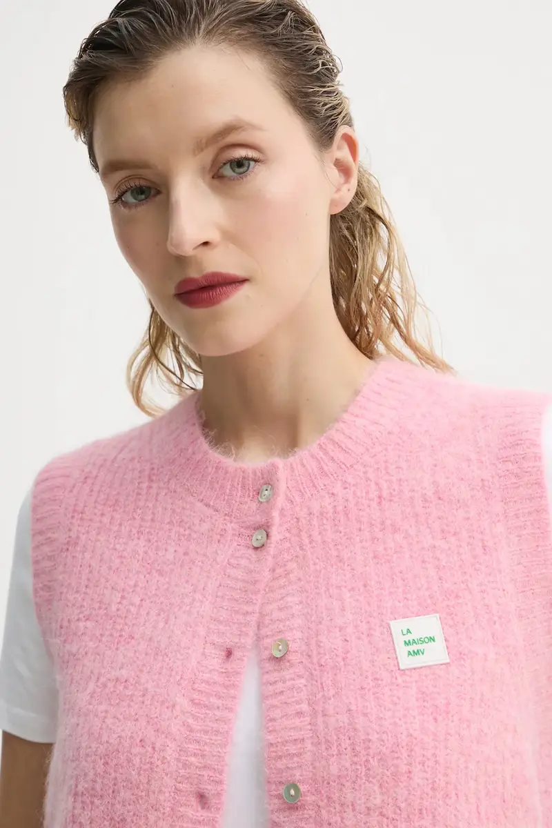 gilè con aggiunta di lana 0 Rosa miniatura 4