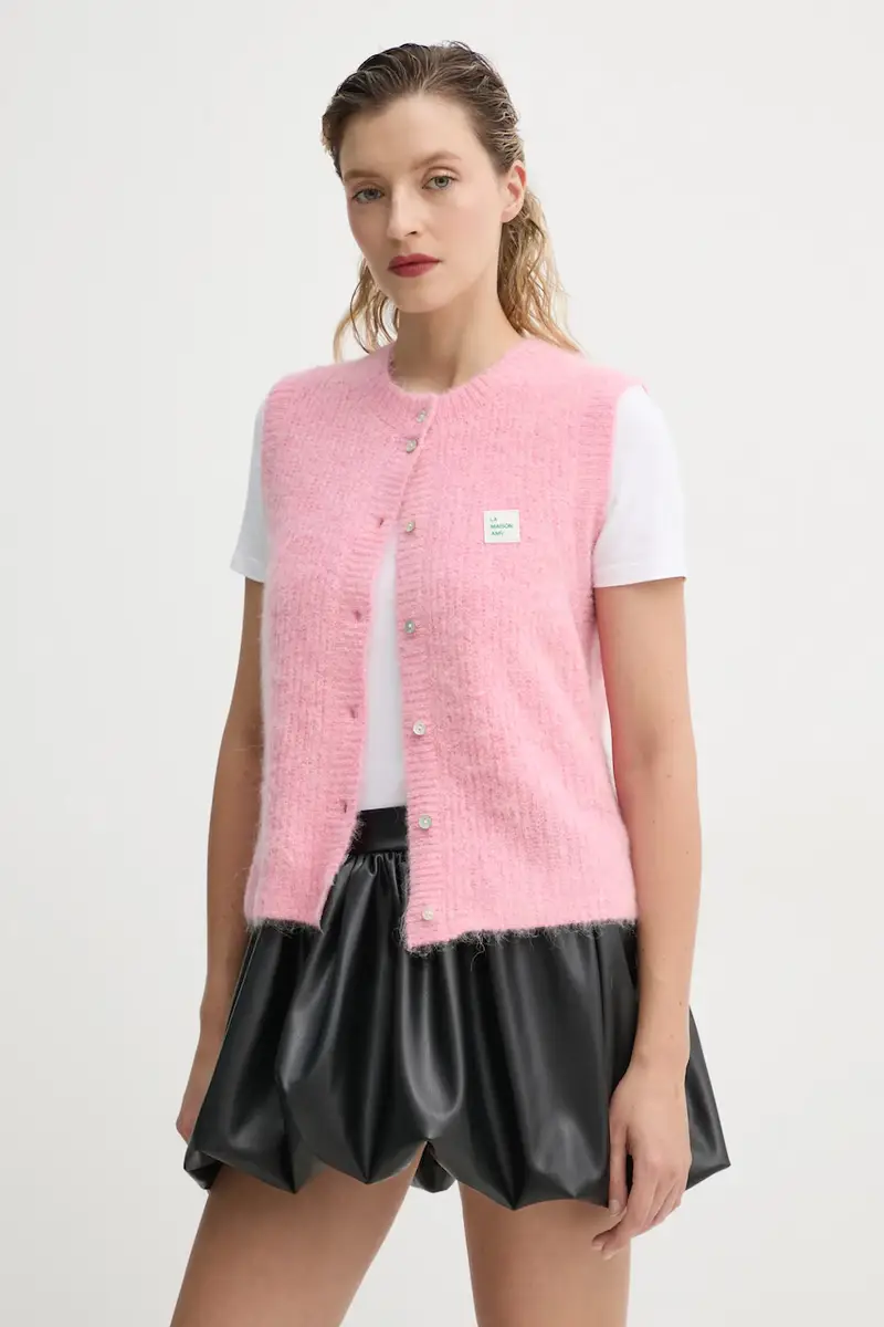 gilè con aggiunta di lana 0 Rosa