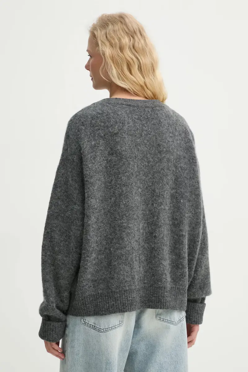 maglione in lana Grigio miniatura 3