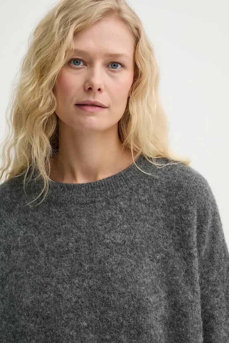 maglione in lana Grigio miniatura 4