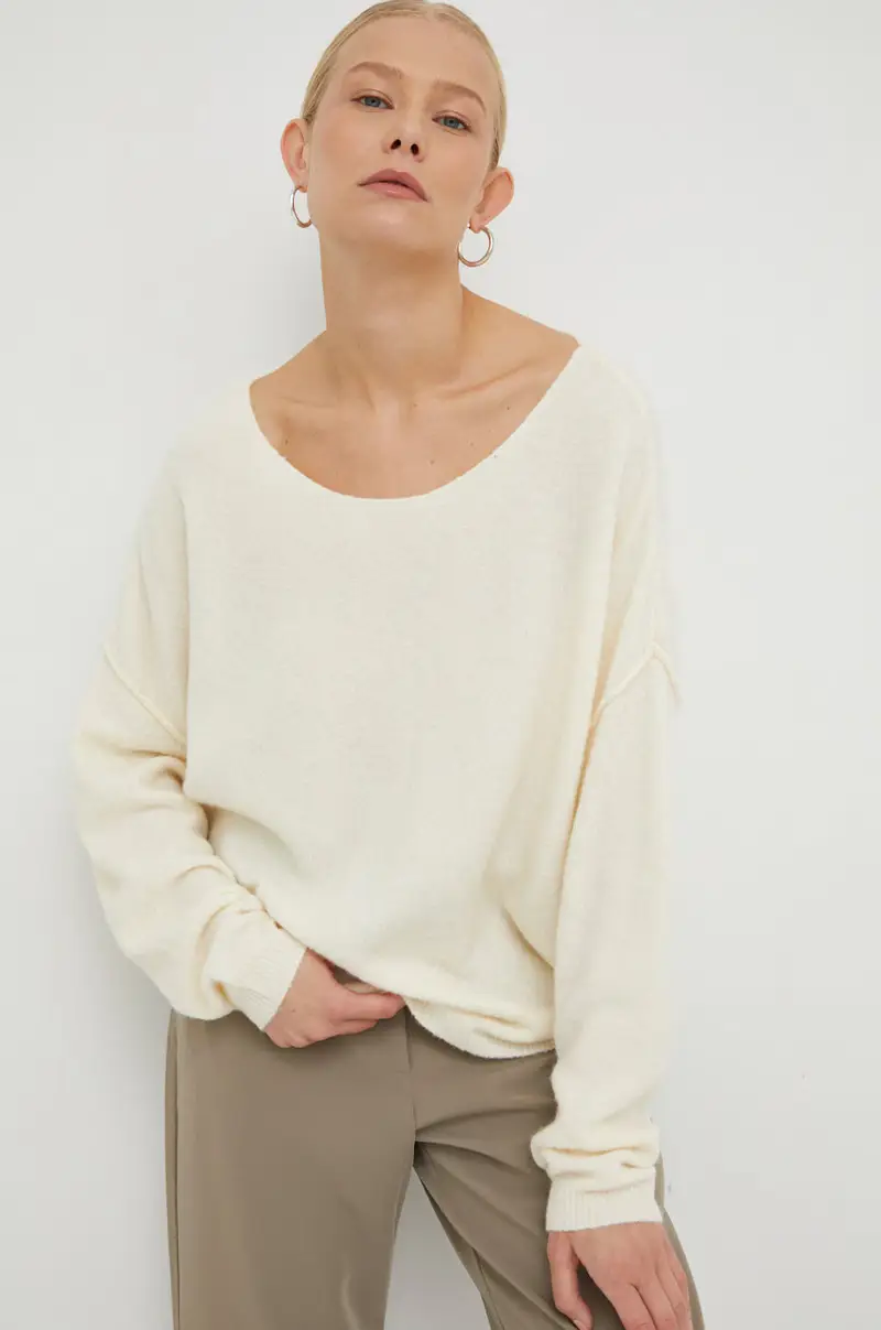 maglione in misto lana donna Beige