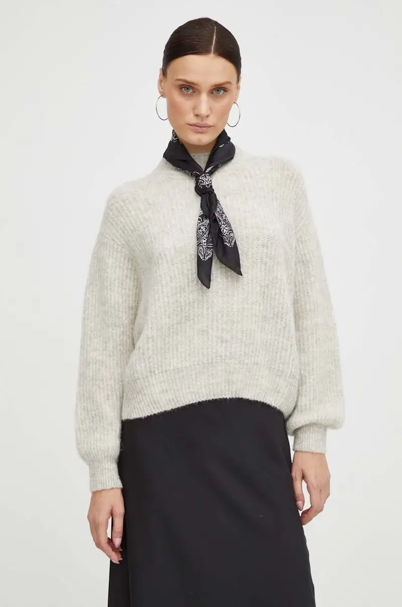 maglione in misto lana donna Grigio miniatura 4