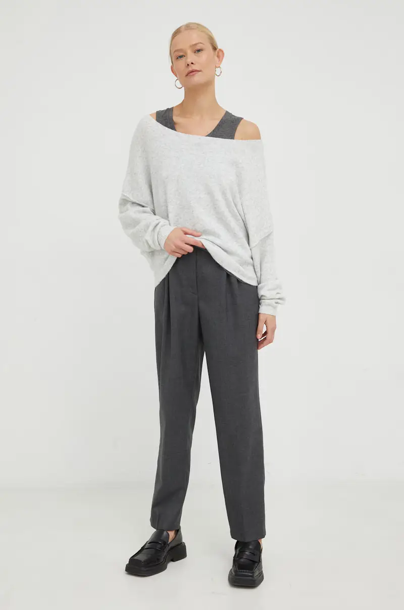 maglione in misto lana Grigio miniatura 2