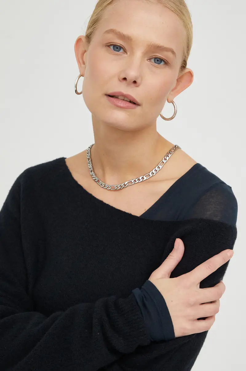 maglione in misto lana Nero miniatura 4